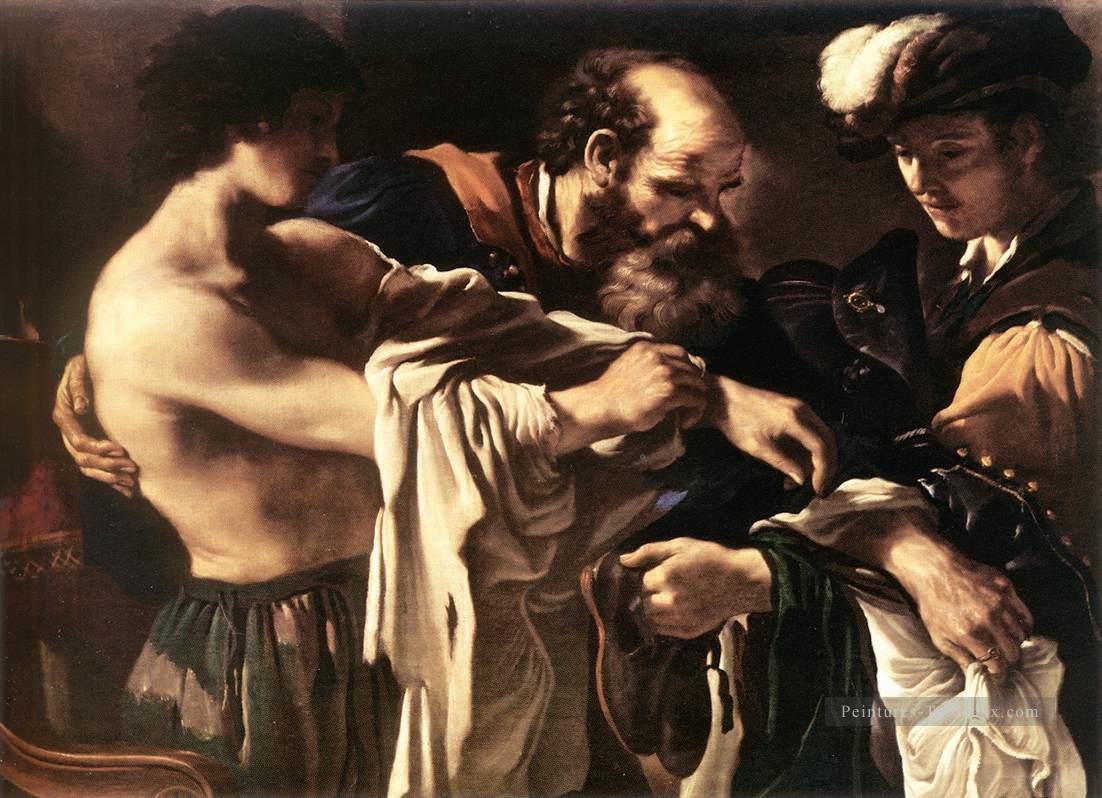 Le retour du fils prodigue Baroque Guercino Peintures à l'huile